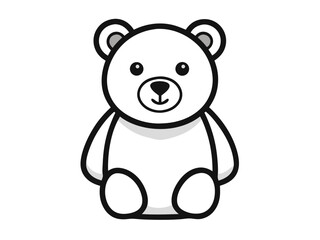 teddy line art icon