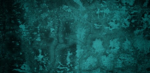 A textured background featuring a deep teal color with a distressed, grunge appearance. The surface shows variations in tone and subtle patterns, creating an abstract and moody aesthetic.