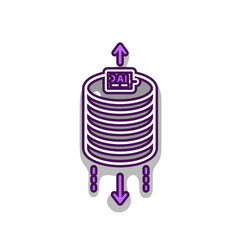 Obraz premium Icon depicting AI data flow with input and output visuals 