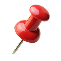 Red Pin on White Background &ndash; Location Marker Icon for Maps, Navigation, and GPS Concepts

