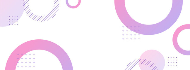 pink and purple gradations. Banner background. Geometric Abstract frame. Memphis. Vector illustration.