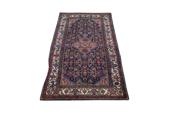 old book cover isolated on white  Runner Rug Kurdish handknotted