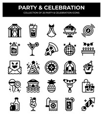 Collection of 25 Party & Celebration Icons