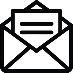 Envelope Message Line Icon Email Communication and Mail Symbol