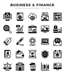 Business & Finance Icon Bundle 25 Icons for Websites and Apps