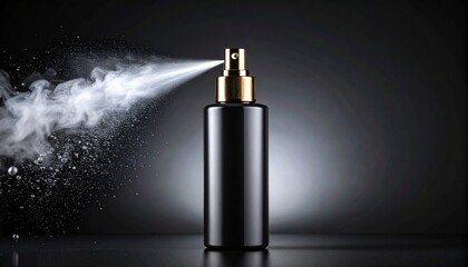 spray water drop droplet steam fog air mist liquid sprayer fluid background black aer