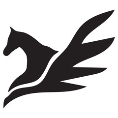 Obraz premium Pegasus Logo Silhouette Illustration