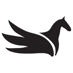 Pegasus Logo Silhouette Illustration