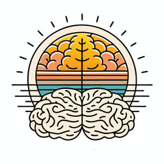 line-art-brain-with-sunrise-inside