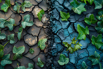 Concept of Net Zero, carbon neutral, and net zero concepts. natural environment. AI Generative