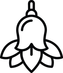 Aconite Outline Icon: Winter Flower

