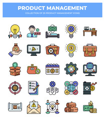 Product Management Icons: A Collection of 25 Essential Business Strategy Icons