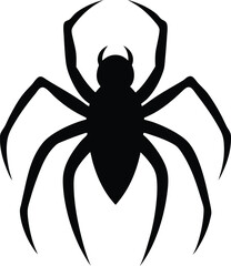 vector silhouette of a spider