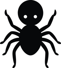 vector silhouette of a spider