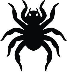 vector silhouette of a spider