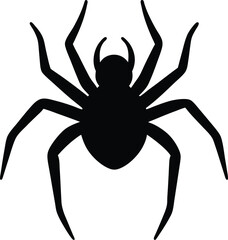 vector silhouette of a spider