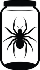 vector silhouette of a spider