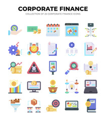 Corporate Finance Icons. A Collection of 25 Essential Finance and Business Graphics