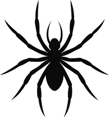 vector silhouette of a spider