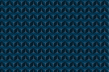 Geometric abstract pattern with 3d cubes in dark blue color for wallpaper and designs