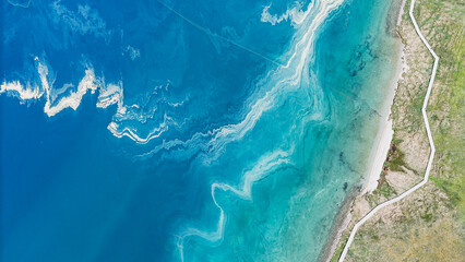 blue water surface air scope lake