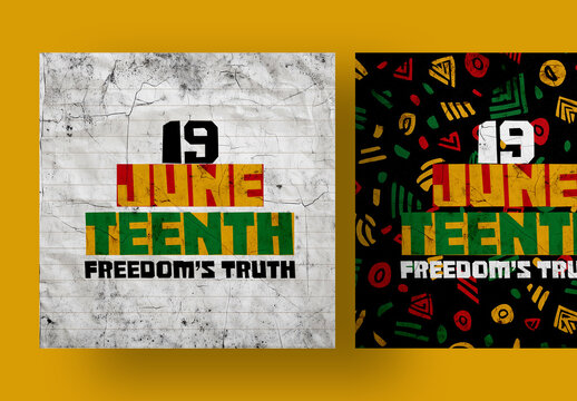 Juneteenth Social Media Post Layout