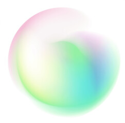 Hologram neon blurred gradient circle purple green