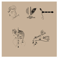 A set of Sree Krisna basuri   icon