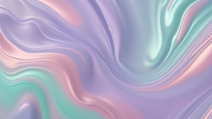 Abstract trendy holographic background. Real texture in pale violet, pink and mint colors with scratches and irregularities