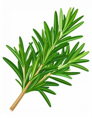 Fototapeta premium Rosmarin as a vector file isolated on white