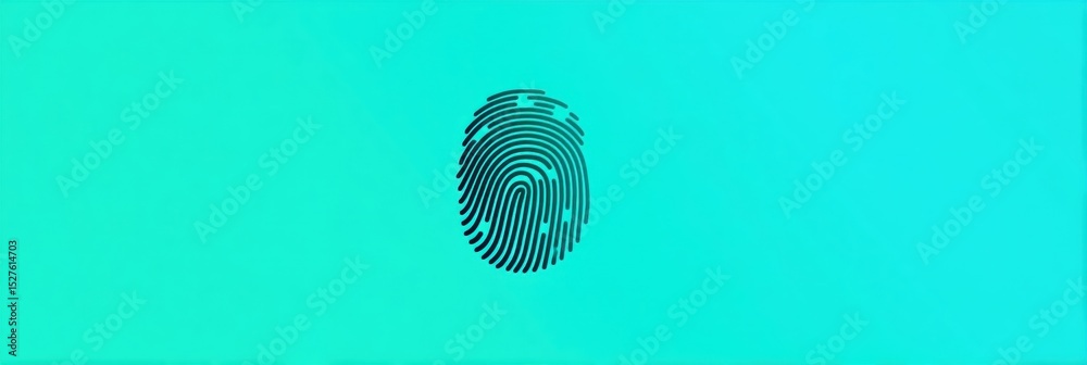 Aufkleber Animated Fingerprint Scan Directs Users to a Fraudulent Website Warning About Online Security Risks in Digital Spaces