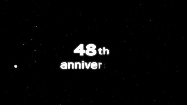 48th Happy Anniversary Text Animation &ndash; Festive Greeting Loop for Marriage & Special Events