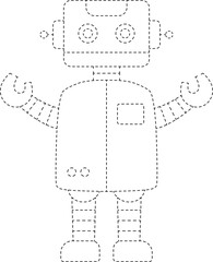 Robot Line Tracing and Coloring