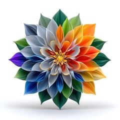 Colorful floral logo in modern vector high resolution photo