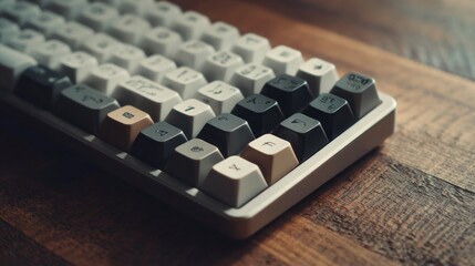 Stylish multicolored mechanical keyboard