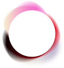 Hologram colorful blurred gradient circle frame