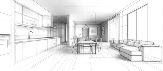 Architecture interior Man Creative project plan designer home and Choose interior materials drawing interior on blueprint