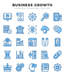 Business Growth icon pack for your website. mobile. presentation. and logo design.