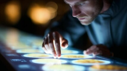 Interactive display captures a person's experience exploring digital cuisine at an upscale venue