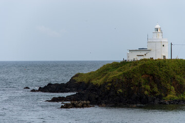 納沙布岬灯台、一般人が訪問可能な日本最東端地点、北海道根室市納沙布