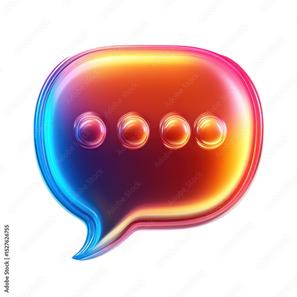 Poster glossy notification a message of glowing light waiting to be read message on transparent background