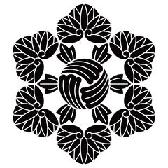 家紋です。津軽家六つ葵と言います。
