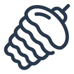 Black Spruce Cone in Minimalist Line Art