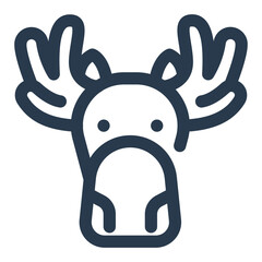 Moose Vector Icon for Canada Day