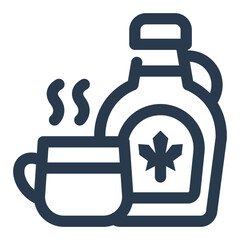 Maple Syrup Bottle Vector Icon for Canada Day