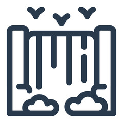 Niagara Falls Vector Icon for Canada Day