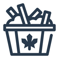 Poutine Vector Icon for Canada Day