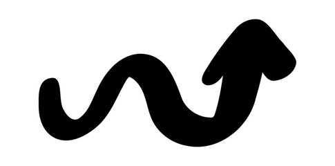 Hand drawn arrow vector icons. Doodle sketch black arrow design for business plan and education.