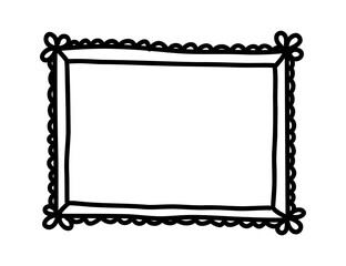 Hand drawn frames. Doodle scribble simple box. Vector empty drawing sketch.