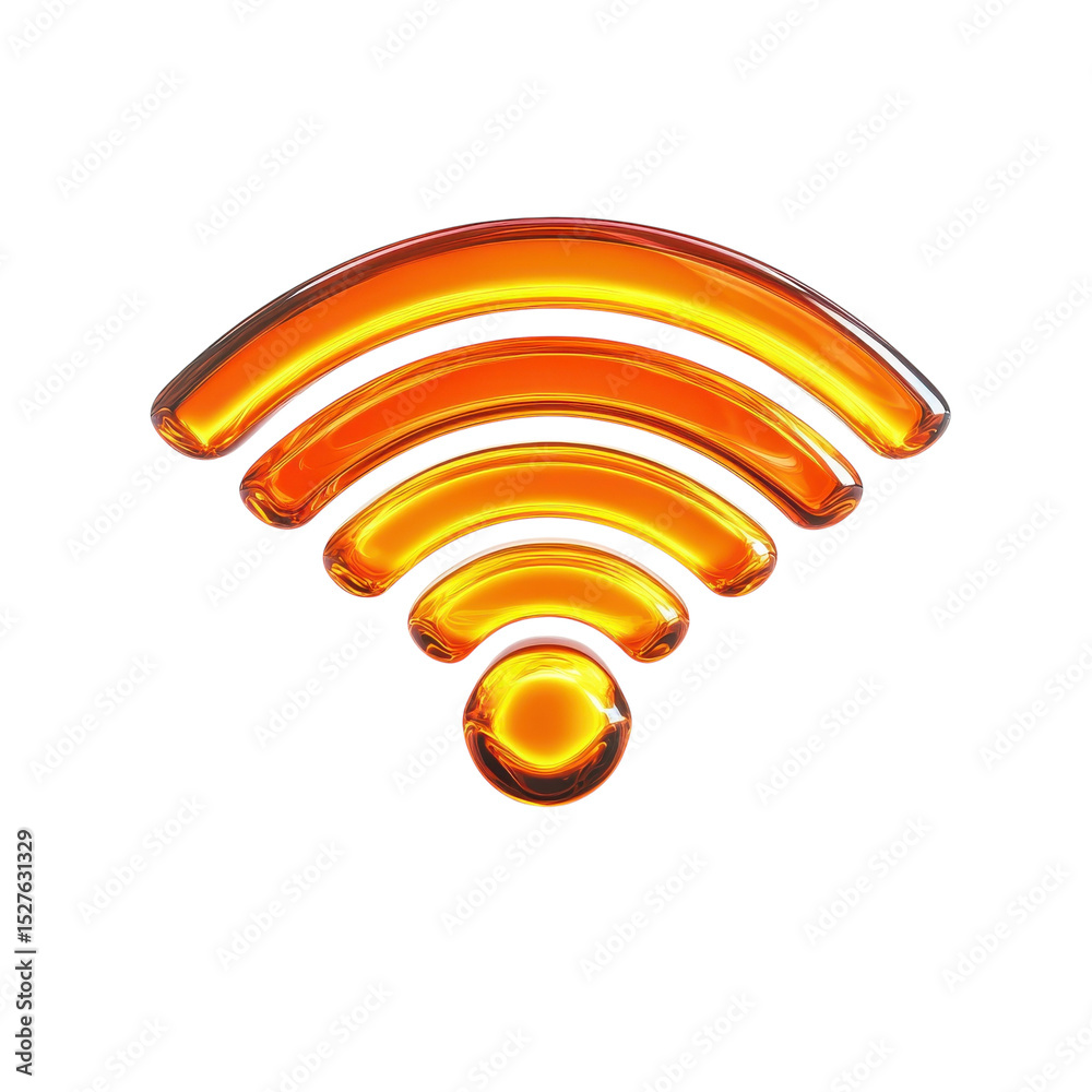 Poster glowing wifi symbol transparent background high speed connection internet access wireless network